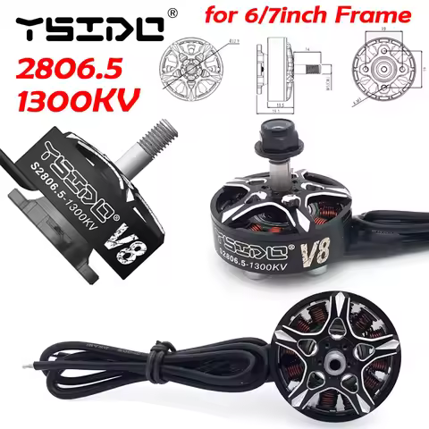 YSIDO SpeedBat 2806.5 V8 2807 1300KV Brushless Motor for APEX Mark4 7/8inch FPV Racing Drone Freesty
