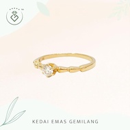 [Kedai Emas Gemilang] 200911 {YS} Solitaire Diamond Gold Ring (14)(2.11G) [835 Gold]