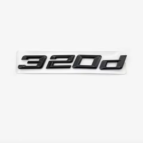 New Font GT 320d XDrive ABS Numbers Letters Emblem for BMW 3 Series E90 E46 F30 Car Trunk Logo Stick