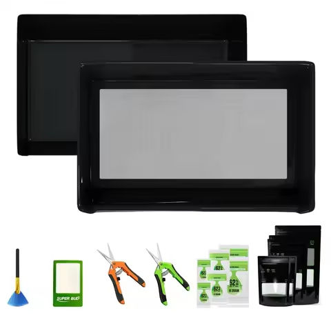 Trim Tray Kit with Trimming Tray 12" x 20", Scissors, Brush, 62% RH 2-Way Humidity packs, Curing Bag