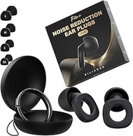 Fita + Silicone Ear Plugs for Sleeping Noise Cancelling - NRR 33 dB, 3 Pairs Ear Tips in S/M/L (Black)