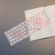 富士山 磁磚系列 / 鍵盤膜 - 淺粉紅