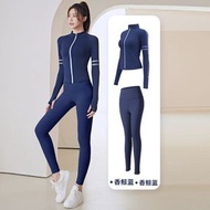 瑜伽兩件套|半高領瑜伽服|修身顯瘦運動套裝|拉鍊運動衣|立領外套（LHA-004）