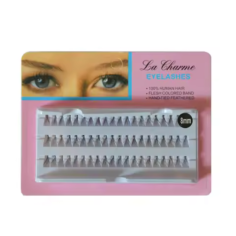 60pcs/Set 8/10/12 mm Individual Lashe Black Natural Fake False Eyelash Long Cluster Extension Makeup