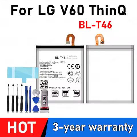 100% New High Quanlity BL-T46 Battery For LG V60 ThinQ 5G LMV600VM V600VM V600QM5 Phone Bateria+Free