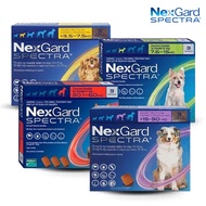 NexGard Spectra Chewable Tablet For Dogs [XS/S/M/L/XL] - 3 Chews Pack