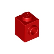 Lego 87087 part Brick, Modified 1 x 1 with Stud on Side red