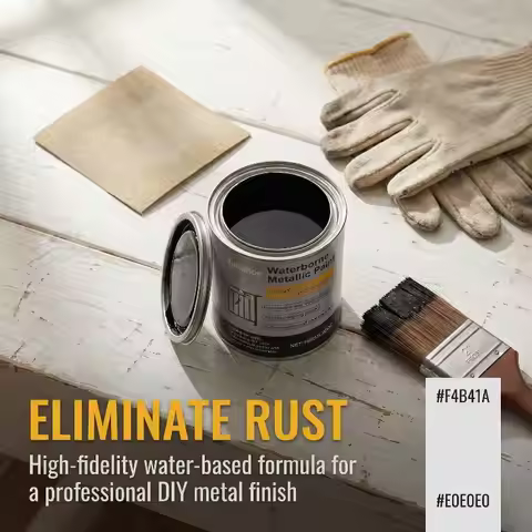 Jakehoe Water-Based Anti-Rust Paint Black Rust Removal Apply Waterproof Fast Paint Refurbished Cover