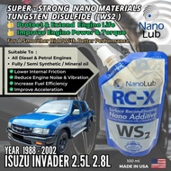 NanoLub RCX WS2 Engine Oil Additive - Isuzu Invader  2.5L 4JA1 2.8L 4JB1 Diesel ( Year 1988 - 2002 )