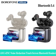 BOROFONE BW67หูฟังไร้สาย TWS + ลดเสียงรบกวน ENC ชุดหูฟังบลูทูธ LED เฮดโฟนพร้อมไมค์หน้าจอสัมผัสอัจฉริ