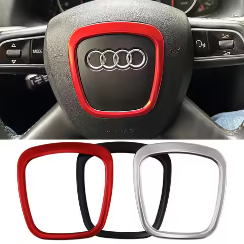 Car Styling Steering Wheel Center Badge Decoration Cover For Audi A3 8P A4 B7 A5 A6 C6 A7 A8 Q5 Q7 S