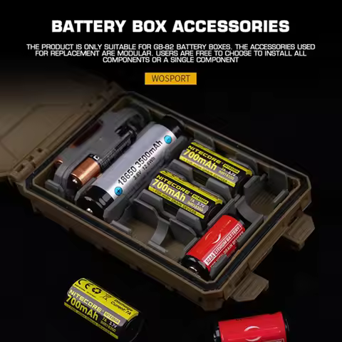 Tactical Modular Battery Box Accessories Modular Insert Battery Organizer Battery Storage for AAA 18