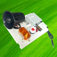 BÁO ĐỘNG PHÒNG CHÁY không dây thông minh - MR4- tích hợp 5 đầu báo khói UPS lưu điện dự phòng- Loa l