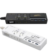 [Palladium] Us B Super Flash Charge 65W Galladium Nitride 200cm Extension Cord _ 3 Open 4 Plug 3P | 