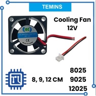 COOLING FAN 12V Brushless JST 2 PIN DC 8,9,12 CM - 8025 (8 cm) 120mm fan pc fan
