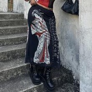 Casual Punk Music Festival Coachella Casual Elegant Minimalist Chinese Style Tang Suit Mesh Printed 