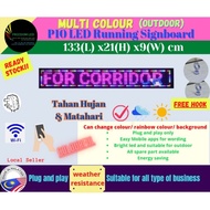 Full Colour P10 Led Signboard / Running Board(Outdoor) FREEHOOKS [133(L) CM X 21(H) CM X 9(W) CM]