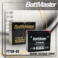 BATTMASTER BATERY 12V 10AH Battery YT12B-BS (6 months warranty)