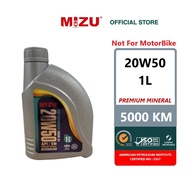 Mizu 20W50 1L Mineral Engine Oil  [FOC Sticker] Minyak hitam toyota honda perodua proton mazda nissan naza bmw hyundai