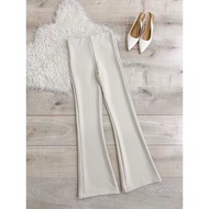 Ivory Flare Pants - Highwaist Flare Pants - Highwaist Curly Cutbray High Waist Pants Flare Pants