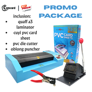 Quaff Pvc Id Maker Package Laminator + Sheets Oblong Puncher Die Cutter