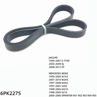 6PK2275 Engine Air Conditioner Belt V-Ribbed Belts Drive For MERCEDES-BENZ W163 W204 W202 S202 W210 