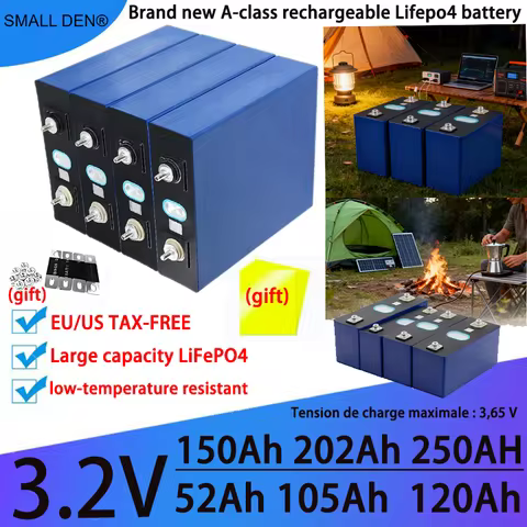 Brand new A-class rechargeable Lifepo4 battery 3.2V 250Ah 202Ah 150Ah 120Ah 105Ah 52Ah, marine Lifep