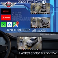 LAND CRUISER 3D 360 BIRD VIEW ANDROID PLAYER WITH 4SIDE VIDEO RECORD #LC100 #J200 #XV100 #j120 #j150
