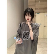 2023 summer new ins short-sleeved T-shirt for female minority design loose college style half-sleeve