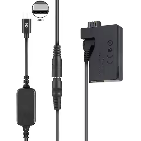 5V USB-C ACK-E5 Drive Cable Power adapter LP-E5 dummy battery DR-E5 DC Coupler grip for Canon EOS 45