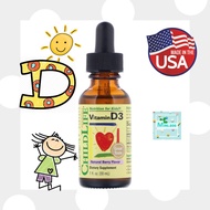 [ Kids วิตามินดี 3 รสเบอรี่ ] ChildLife Vitamin D3  Natural Berry Flavor  1 fl oz (30 ml)