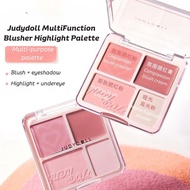 Judydoll MultiFunction Blusher Highlight Palette Blusher Cream Blusher Powder