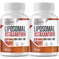 Liposomal Astaxanthin Supplement 24MG, Maximum Absorption, Antioxidant Stronger Than VIT C, Non-GMO