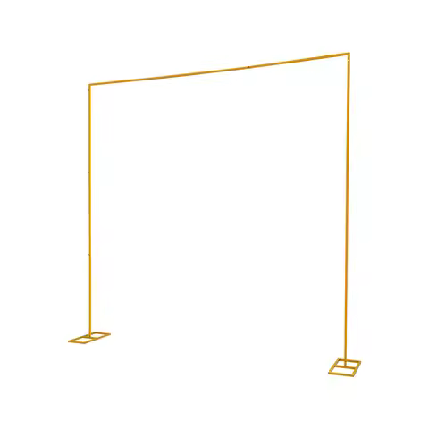 3*3M Square Garden Arch Metal Stand 9.8x9.8 Feet Easy Assembly Wedding Party Event Decor With Bases 