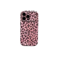 YOSIO Pink Brown Double Color Leopard Print Soft Phone Case iPhone 17 Pro Max 16 15 14 – Spicy Girl 