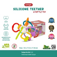 IQ Angel IQ 190 Silicone Teether & Rattle Baby Teether Toy Handheld Rattle