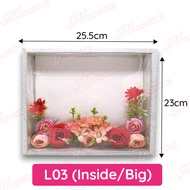 (BOLEH CUSTOM) Kotak Frame Duit Hantaran Mas Kahwin Siap Gubah Siap Deco 3D