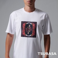 YAMATO聯名款 圓領白T-shirt 女將士與羽球圖案 情侶裝 短袖
