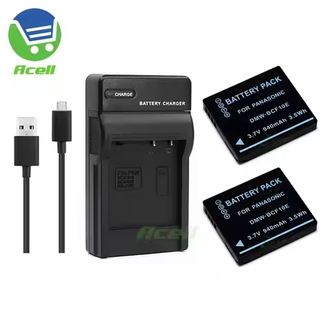USB Charger or DMW-BCF10E/PP/GK Battery for Panasonic DMC-TS1 TS2 TS3 TS4 FX75 FX700 FX68 FX66 FX65 
