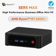 Beelink SER5 MAX AMD Ryzen 7 6800U Mini PC LPDDR5 24GB M.2 2280 PCIE 4.0 SSD WIFI 6 BT5.2 Windows 11