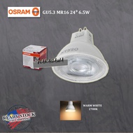 OSRAM GU5.3 MR16 BULB 24⁰ 6.5W WARM WHITE 2700K
