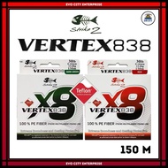 Strike 2 Vertex 838 X8 PE Fishing Line ( Red / Green / Multicolor )