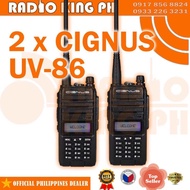 FREE SHIPPING - BUY 2 Promo CIGNUS UV86. Dual Band Walkie Talkie Radio with FM Radio 1 Year Warranty
