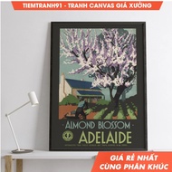 Tranh treo tường Bring the Charm of Almond Blossom Adelaide to Your Home with this Vintage Travel Au