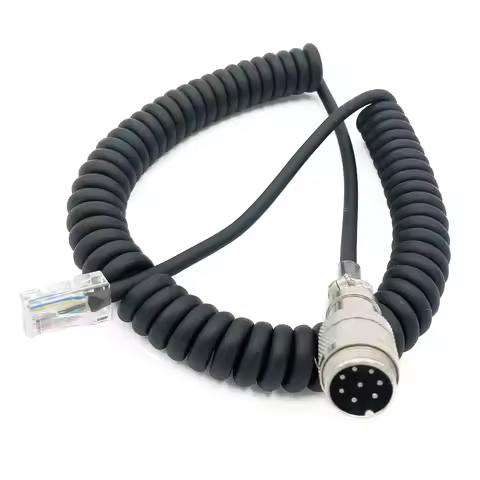 65cm/25.5in Microphone Adapter Cable Round 8 Pin Male To 8 Pin RJ-45 Thick Thread Conversion Line Fo