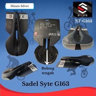 Saddle sadel jok syte 163 model slim tipis ada bolong tengah sepeda bmx minion lipat mtb federal fix