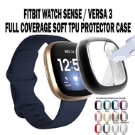 Fitbit Versa 3 Fitbit Watch Sense Soft TPU Cover Fitbit Smart Watch Versa3 Sense Protective Case Cov