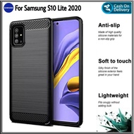 Soft Case Untuk Samsung S10 Lite 2020 Premium Quality Carbon Armor Shockproof Hybrid Case SoftCase S