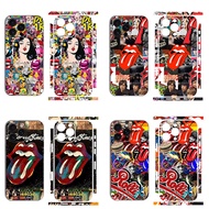 Retro Rock Pattern Phone Skin Sticker Compatible for iPhone 12 13 14 15 16 17 Pro Max Full Coverage 