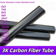High-strength 3K carbon fiber tube diameter 6-18MM wall thickness 1.5MM hollow round tube